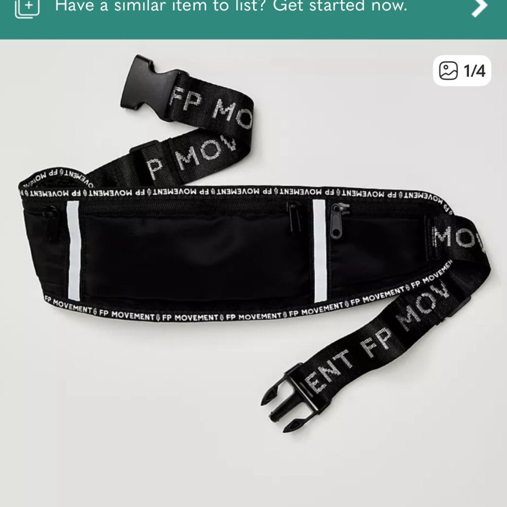 FP Movement by Free People Black and White Logo Belt Bag